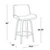 Santi 25" Fixed-Height Counter Stool - Set of 2