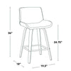 Santi 25" Fixed-Height Counter Stool - Set of 2