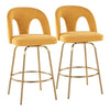 Ava Upholstered 26" Fixed-Height Counter Stool - Set of 2