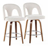 Ava Upholstered 26" Fixed-Height Counter Stool - Set of 2
