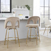 Ava Upholstered 26" Fixed-Height Counter Stool - Set of 2