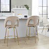 Ava Upholstered 26" Fixed-Height Counter Stool - Set of 2