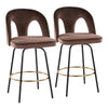 Ava Upholstered 26" Fixed-Height Counter Stool - Set of 2