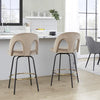 Ava Upholstered 26" Fixed-Height Counter Stool - Set of 2