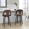Ava Upholstered 26" Fixed-Height Counter Stool - Set of 2