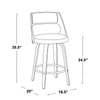 Cecina 26'' Fixed-Height Counter Stool - Set of 2