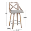 Charlotte 26" Fixed-Height Counter Stool - Set of 2