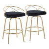 Charlotte Glam 26" Fixed-Height Counter Stool - Set of 2