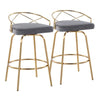 Charlotte Glam 26" Fixed-Height Counter Stool - Set of 2