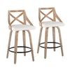 Charlotte 26" Fixed-Height Counter Stool - Set of 2