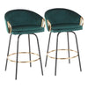 Claire 26" Fixed-Height Counter Stool - Set of 2