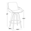 Cosmo Swivel Fixed-Height Counter Stool - Set of 2