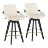 Cosmo Swivel Fixed-Height Counter Stool - Set of 2