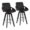 Cosmo Swivel Fixed-Height Counter Stool - Set of 2