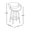 Curvini 26'' Fixed-Height Counter Stool - Set of 2