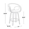 Curva 26" Fixed-Height Counter Stool - Set of 2