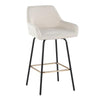 Daniella Upholstered 26" Fixed-Height Counter Stool - Set of 2