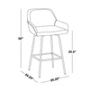 Daniella Upholstered 26" Fixed-Height Counter Stool - Set of 2