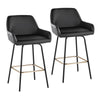 Daniella Upholstered 26" Fixed-Height Counter Stool - Set of 2
