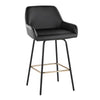 Daniella Upholstered 26" Fixed-Height Counter Stool - Set of 2