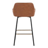 Daniella Upholstered 26" Fixed-Height Counter Stool - Set of 2