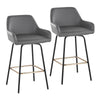 Daniella Upholstered 26" Fixed-Height Counter Stool - Set of 2