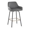 Daniella Upholstered 26" Fixed-Height Counter Stool - Set of 2