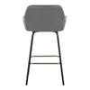 Daniella Upholstered 26" Fixed-Height Counter Stool - Set of 2