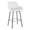 Daniella Upholstered 26" Fixed-Height Counter Stool - Set of 2