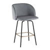 Fran 26" Swivel Fixed-Height Counter Stool - Set of 2