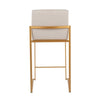 Fuji High Back 26" Fixed-Height Counter Stool - Set of 3
