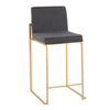 Fuji High Back 26" Fixed-Height Counter Stool - Set of 3