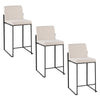 Fuji High Back 26" Fixed-Height Counter Stool - Set of 3