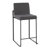 Fuji High Back 26" Fixed-Height Counter Stool - Set of 3
