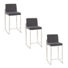 Fuji High Back 26" Fixed-Height Counter Stool - Set of 3