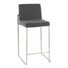 Fuji High Back 26" Fixed-Height Counter Stool - Set of 3