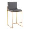 Fuji High Back 26" Fixed-Height Counter Stool - Set of 3