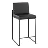 Fuji High Back 26" Fixed-Height Counter Stool - Set of 3