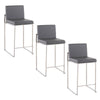 Fuji High Back 26" Fixed-Height Counter Stool - Set Of3