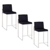 Fuji High Back 26" Fixed-Height Counter Stool - Set of 3
