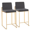 Fuji High Back Counter Stool - Set of 2