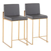 Fuji High Back Counter Stool - Set of 2