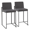 Fuji High Back Counter Stool - Set of 2