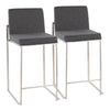 Fuji High Back Counter Stool - Set of 2
