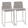 Fuji High Back Counter Stool - Set of 2