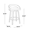 Grotto Upholstered 26" Fixed-Height Counter Stool - Set of 2
