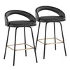 Grotto Upholstered 26" Fixed-Height Counter Stool - Set of 2
