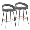 Grotto Upholstered 26" Fixed-Height Counter Stool - Set of 2