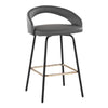 Grotto Upholstered 26" Fixed-Height Counter Stool - Set of 2