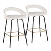 Grotto Upholstered 26" Fixed-Height Counter Stool - Set of 2